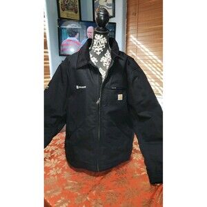 Carhartt Detroit Blanket Lined Black Microsoft branded Jacket Mens OJ3828-M 3XL